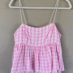 Urban Outfitters Pink Gingham Tank